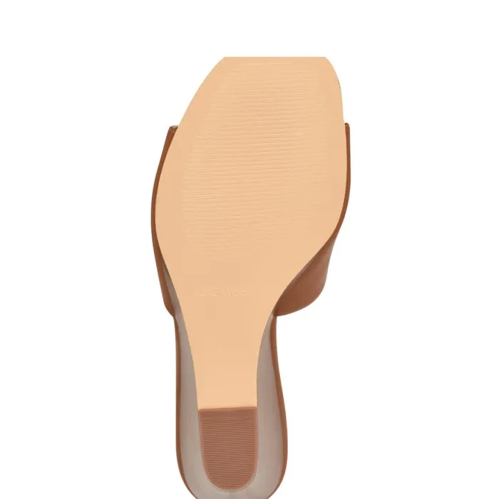 Nine West Sandals Women Niya SlipOn Wedge Sandals Dark Natural