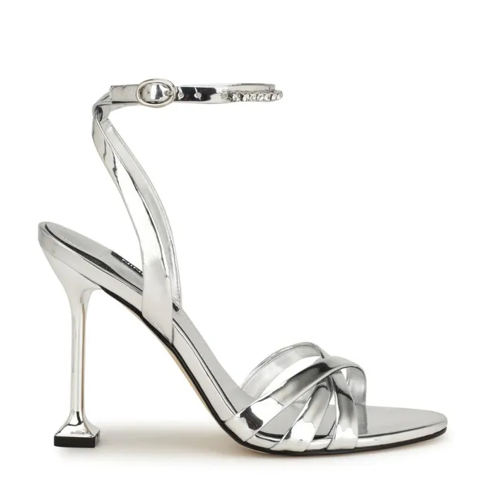 Nine West Sandals Women Noras Dress Sandals Silver