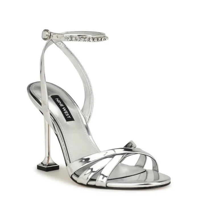 Nine West Sandals Women Noras Dress Sandals Silver Nine West Sandals Women Noras Dress Sandals Silver