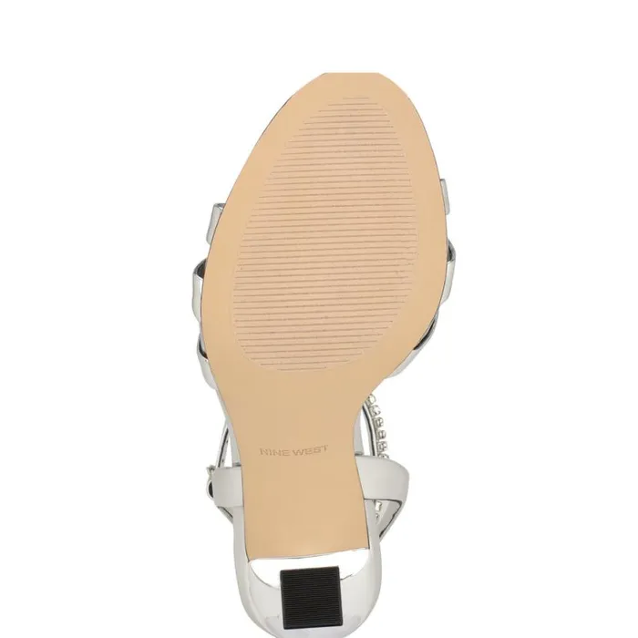 Nine West Sandals Women Noras Dress Sandals Silver Nine West Sandals Women Noras Dress Sandals Silver