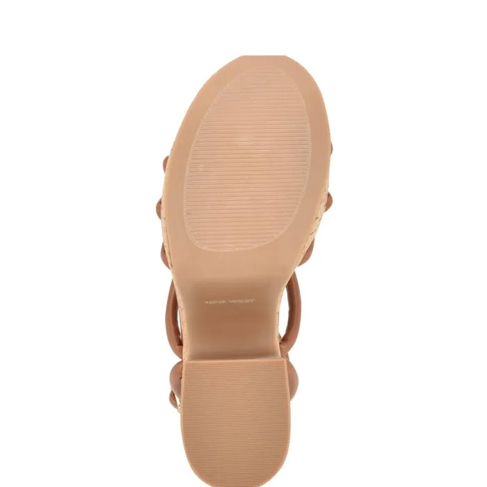 Nine West Sandals Women Olander Knotted Platform Sandals Dark Natural Nine West Sandals Women Olander Knotted Platform Sandals Dark Natural