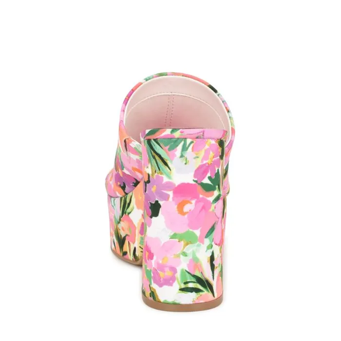 Nine West Sandals Women Olley Platform Slide Sandals Pink Floral Nine West Sandals Women Olley Platform Slide Sandals Pink Floral
