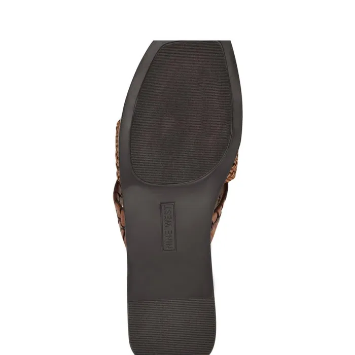 Nine West Sandals Women Olson Knotted Flat Slide Sandals Brown Nine West Sandals Women Olson Knotted Flat Slide Sandals Brown