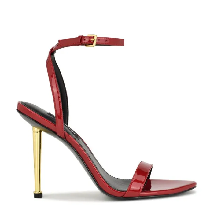 Nine West Sandals Women Reina Ankle Strap Sandals Red