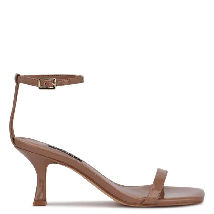 Nine West Sandals Women Ripe Heeled Sandals Clay Patent