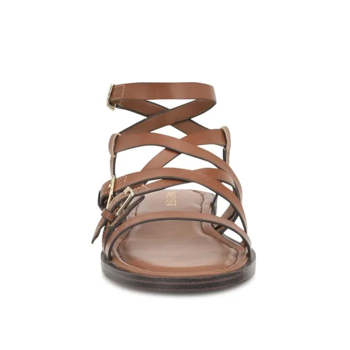 Nine West Sandals Women Rulen Flat Strappy Sandals Brown