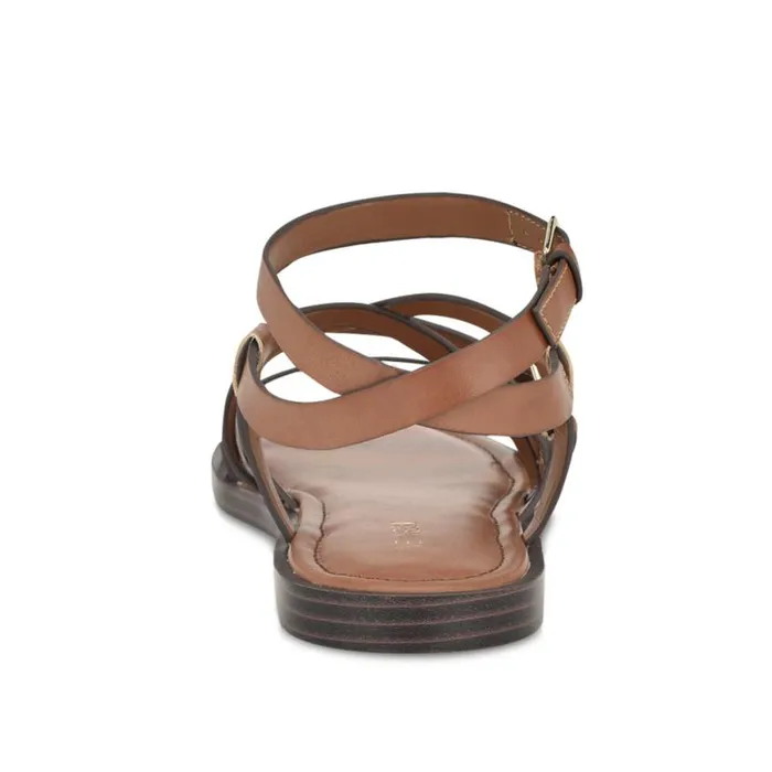 Nine West Sandals Women Rulen Flat Strappy Sandals Brown