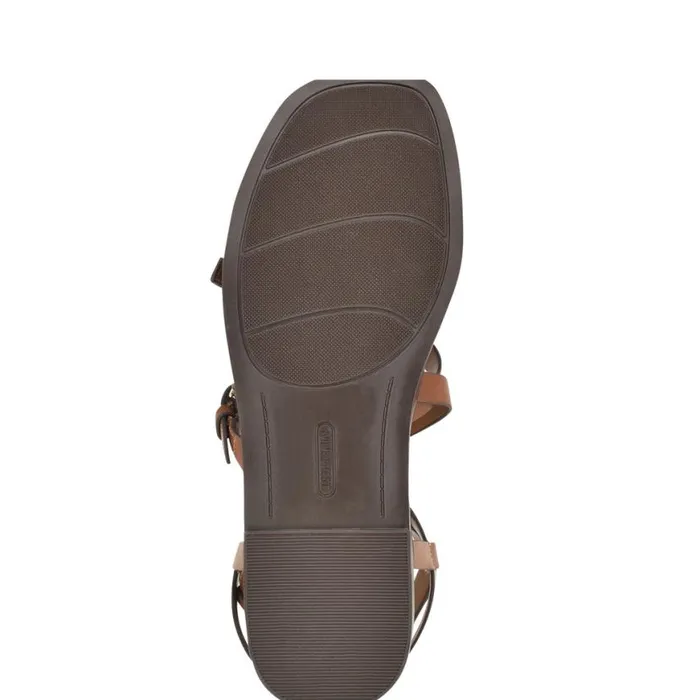 Nine West Sandals Women Rulen Flat Strappy Sandals Brown