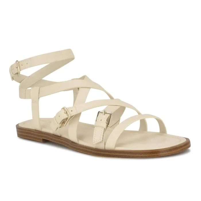 Nine West Sandals Women Rulen Flat Strappy Sandals Chic Cream Nine West Sandals Women Rulen Flat Strappy Sandals Chic Cream