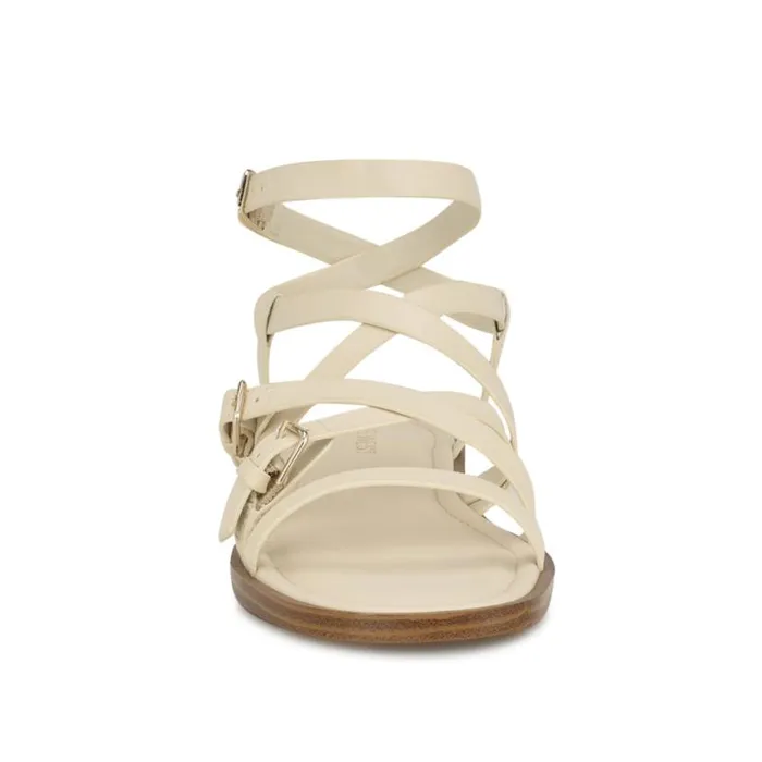 Nine West Sandals Women Rulen Flat Strappy Sandals Chic Cream Nine West Sandals Women Rulen Flat Strappy Sandals Chic Cream