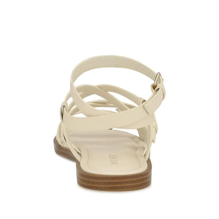 Nine West Sandals Women Rulen Flat Strappy Sandals Chic Cream Nine West Sandals Women Rulen Flat Strappy Sandals Chic Cream