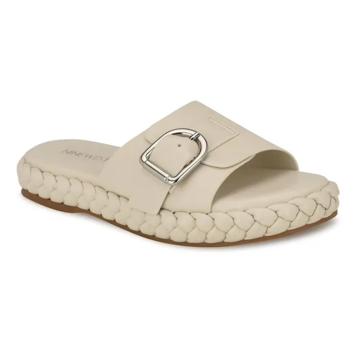 Nine West Sandals Women Shantel Casual Woven Footbed Sandals Chic Cream Nine West Sandals Women Shantel Casual Woven Footbed Sandals Chic Cream