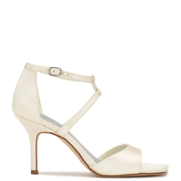 Nine West Sandals Women Sighs Heeled Sandals Silver Shimmer