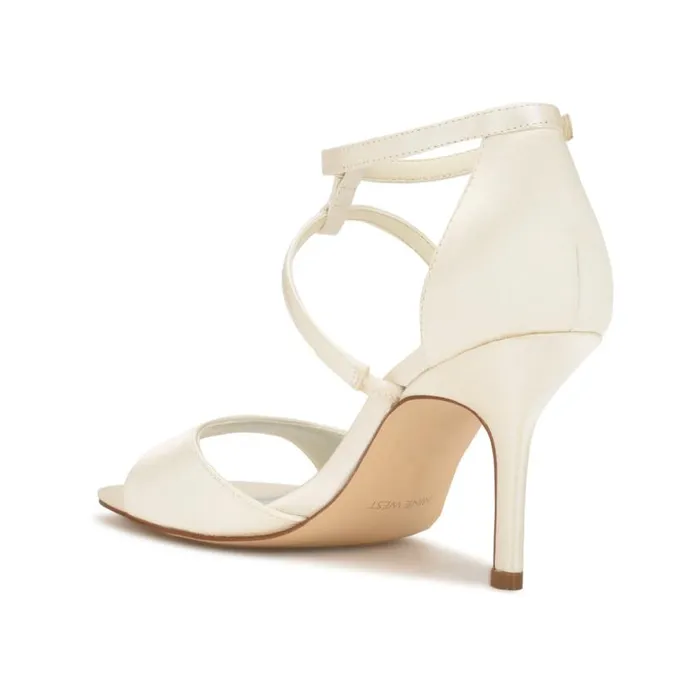 Nine West Sandals Women Sighs Heeled Sandals Silver Shimmer Nine West Sandals Women Sighs Heeled Sandals Silver Shimmer
