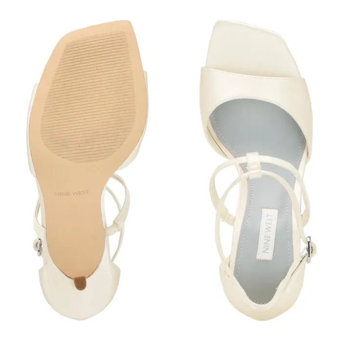 Nine West Sandals Women Sighs Heeled Sandals Silver Shimmer Nine West Sandals Women Sighs Heeled Sandals Silver Shimmer
