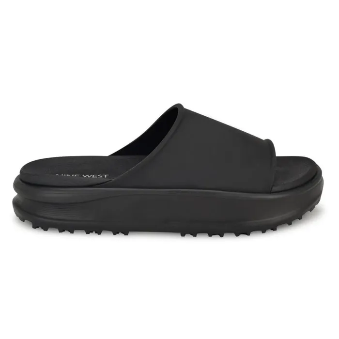 Nine West Sandals Women Sunshin Casual Slide Sandals Black