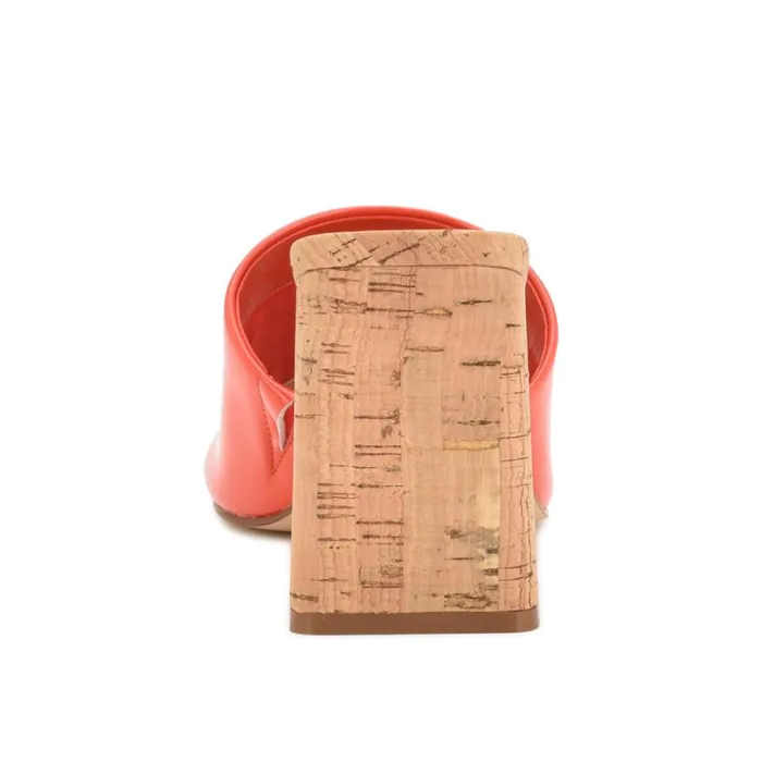 Nine West Sandals Women Teice Heeled Slide Sandals Orange Patent Nine West Sandals Women Teice Heeled Slide Sandals Orange Patent