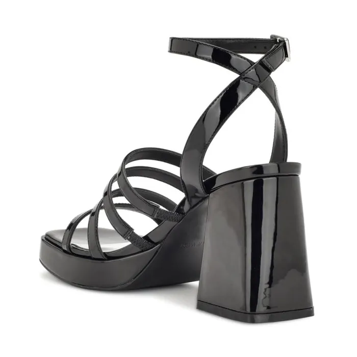 Nine West Sandals Women Teriss Strappy Platform Sandals Black Patent Nine West Sandals Women Teriss Strappy Platform Sandals Black Patent