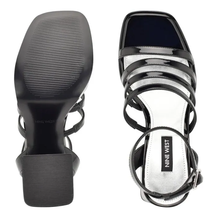 Nine West Sandals Women Teriss Strappy Platform Sandals Black Patent Nine West Sandals Women Teriss Strappy Platform Sandals Black Patent
