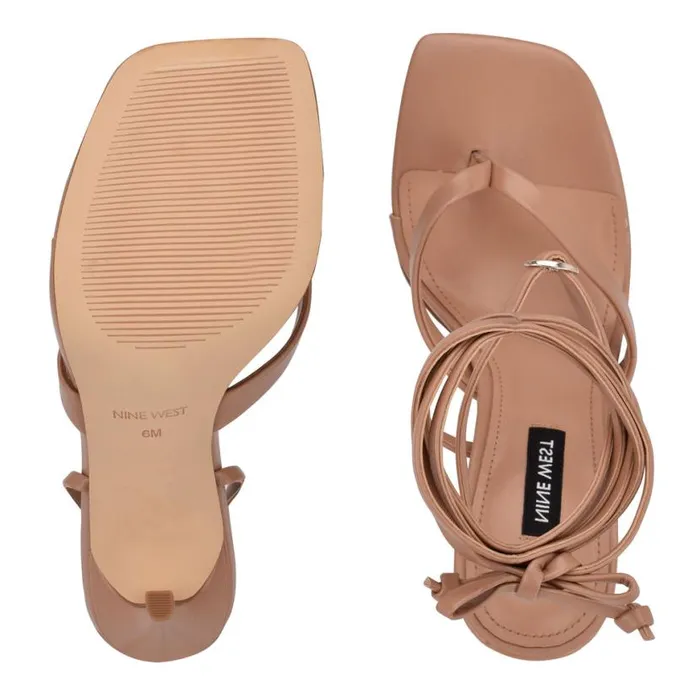 Nine West Sandals Women Terrie Ankle Wrap Heeled Sandals Nude Nine West Sandals Women Terrie Ankle Wrap Heeled Sandals Nude