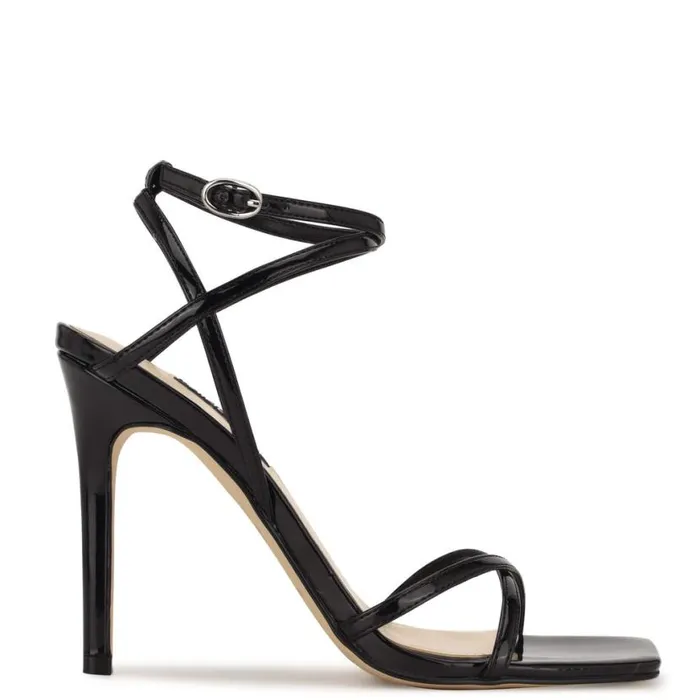 Nine West Sandals Women Tidle Ankle Strap Sandals Black