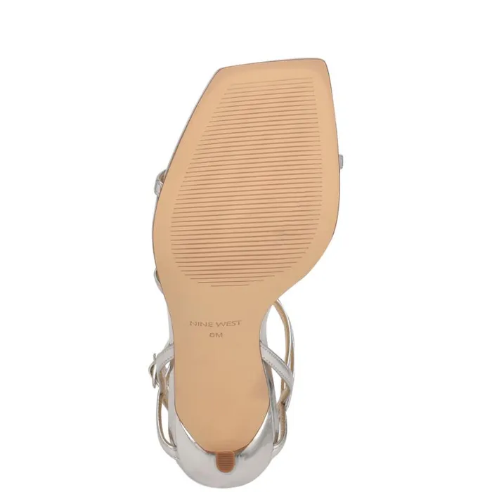 Nine West Sandals Women Tidle Ankle Strap Sandals Silver Nine West Sandals Women Tidle Ankle Strap Sandals Silver