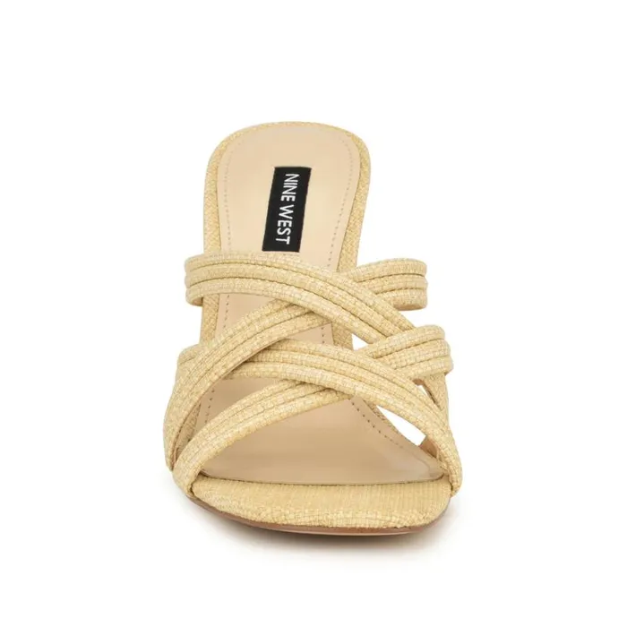 Nine West Sandals Women Tracee Heeled Slide Sandals Natural Nine West Sandals Women Tracee Heeled Slide Sandals Natural