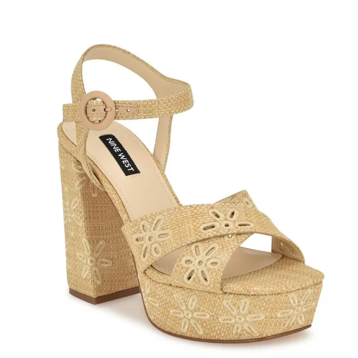 Nine West Sandals Women Vallena Ankle Strap Platform Sandals Light Natural Nine West Sandals Women Vallena Ankle Strap Platform Sandals Light Natural