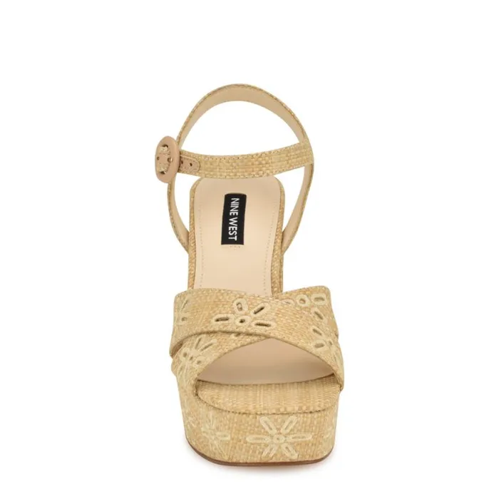Nine West Sandals Women Vallena Ankle Strap Platform Sandals Light Natural Nine West Sandals Women Vallena Ankle Strap Platform Sandals Light Natural