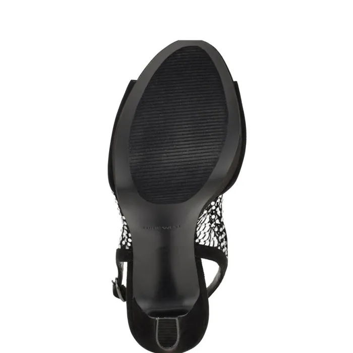 Nine West Sandals Women Wohmah Peep Toe Platform Sandals Black