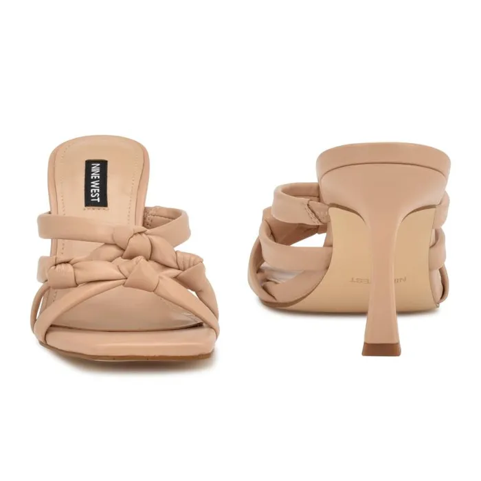 Nine West Sandals Women Yeander Heeled Slide Sandals Warm Blush
