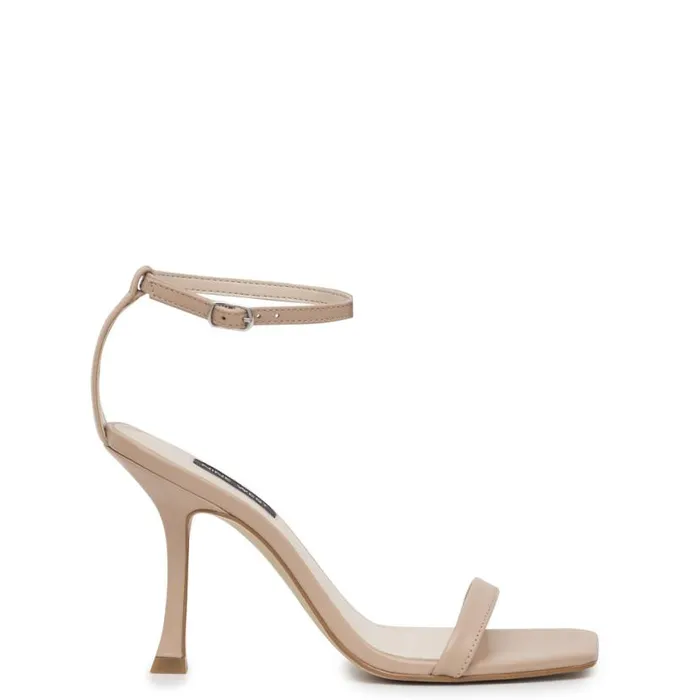 Nine West Sandals Women Yess Ankle Strap Sandals Barely Nude Leather