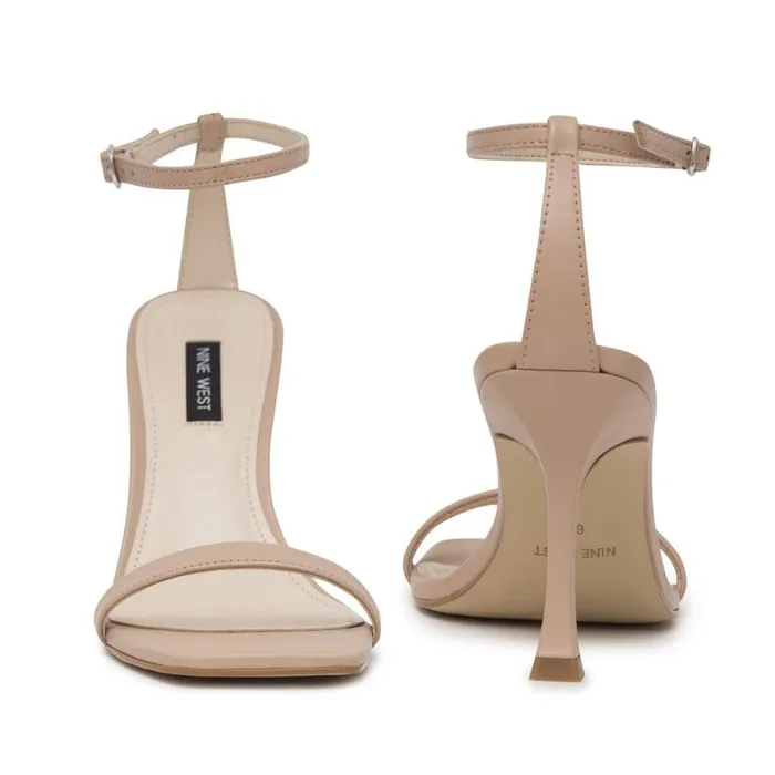 Nine West Sandals Women Yess Ankle Strap Sandals Barely Nude Leather Nine West Sandals Women Yess Ankle Strap Sandals Barely Nude Leather