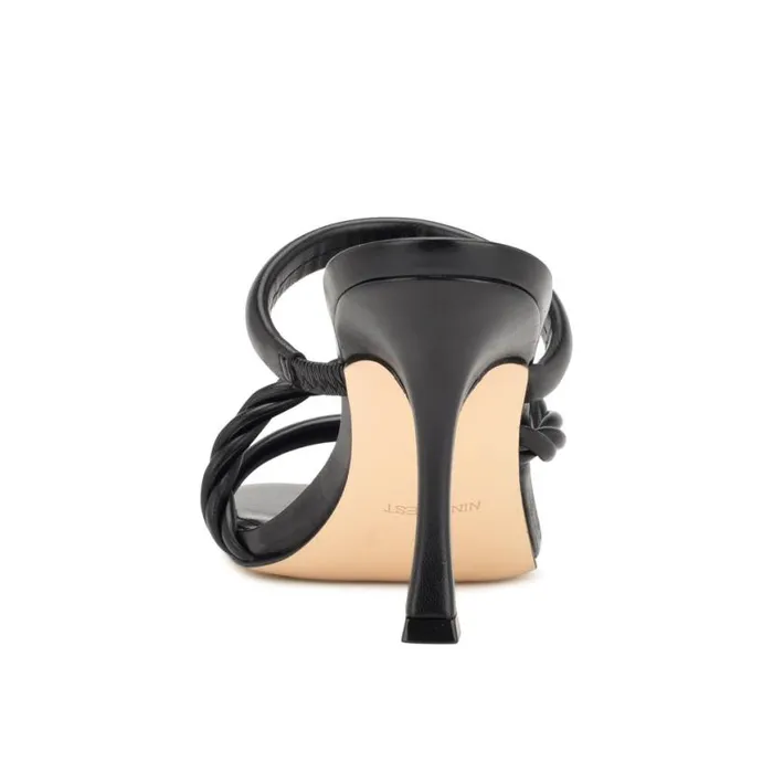 Nine West Sandals Women Yester Heeled Slide Sandals Black Nine West Sandals Women Yester Heeled Slide Sandals Black