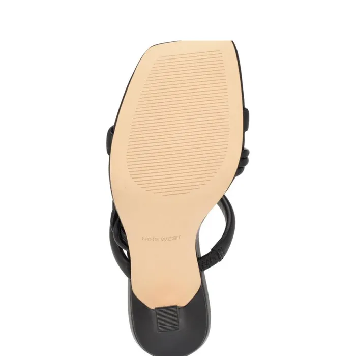 Nine West Sandals Women Yester Heeled Slide Sandals Black Nine West Sandals Women Yester Heeled Slide Sandals Black