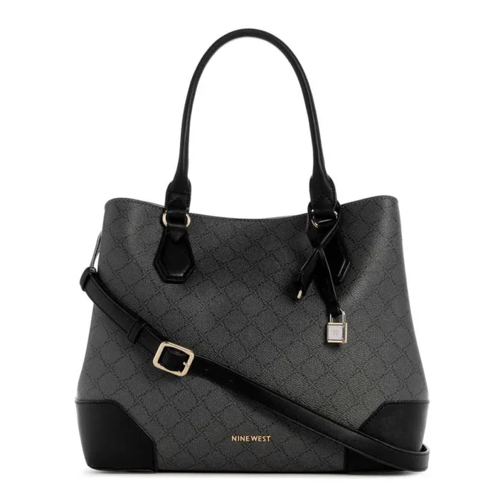 Nine West Satchels and Shoulder Bags Women Brooklyn Jet Set Carryall Onyx Logo Nine West Satchels and Shoulder Bags Women Brooklyn Jet Set Carryall Onyx Logo