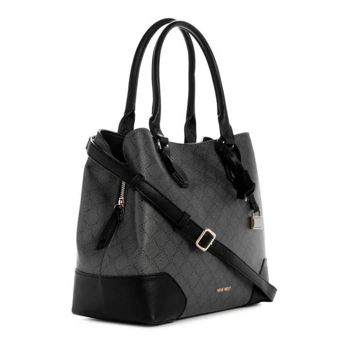 Nine West Satchels and Shoulder Bags Women Brooklyn Jet Set Carryall Onyx Logo Nine West Satchels and Shoulder Bags Women Brooklyn Jet Set Carryall Onyx Logo