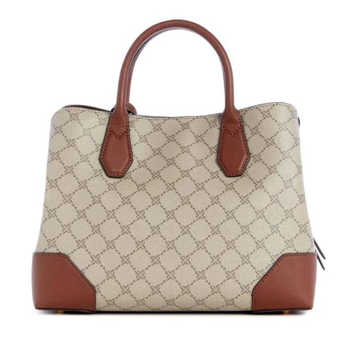 Nine West Satchels and Shoulder Bags Women Brooklyn Jet Set Satchel Beige Logo Mahogany Nine West Satchels and Shoulder Bags Women Brooklyn Jet Set Satchel Beige Logo Mahogany
