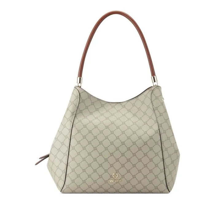 Nine West Satchels and Shoulder Bags Women Etta Jet Set Carryall Beige Logomahogany