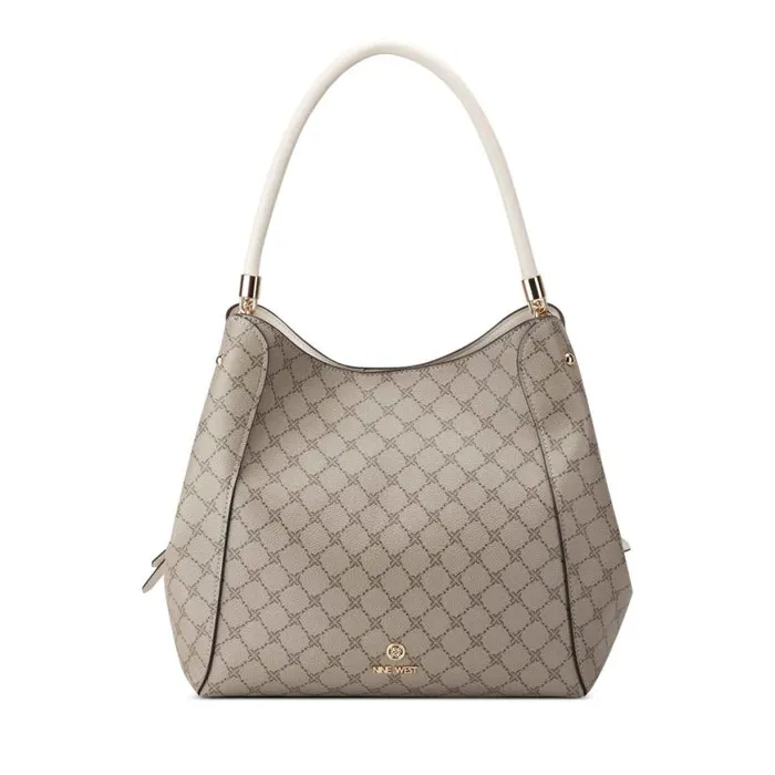 Nine West Satchels and Shoulder Bags Women Etta Jet Set Carryall Beige Logomilk Nine West Satchels and Shoulder Bags Women Etta Jet Set Carryall Beige Logomilk