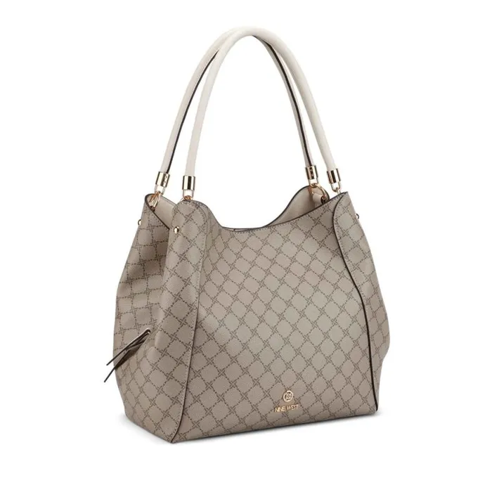 Nine West Satchels and Shoulder Bags Women Etta Jet Set Carryall Beige Logomilk Nine West Satchels and Shoulder Bags Women Etta Jet Set Carryall Beige Logomilk
