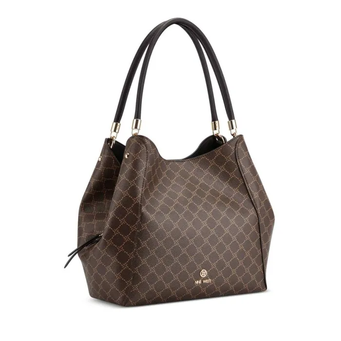 Nine West Satchels and Shoulder Bags Women Etta Jet Set Carryall Brownblack Nine West Satchels and Shoulder Bags Women Etta Jet Set Carryall Brownblack