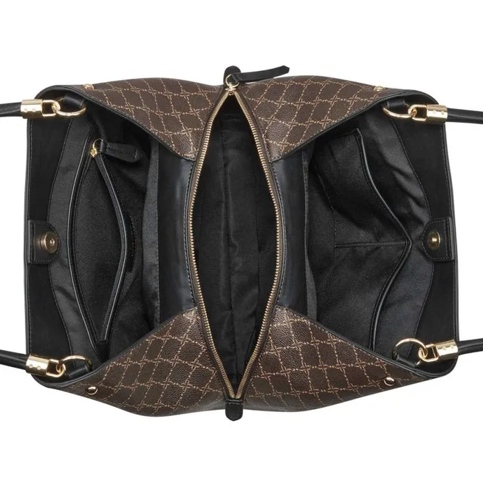 Nine West Satchels and Shoulder Bags Women Etta Jet Set Carryall Brownblack Nine West Satchels and Shoulder Bags Women Etta Jet Set Carryall Brownblack