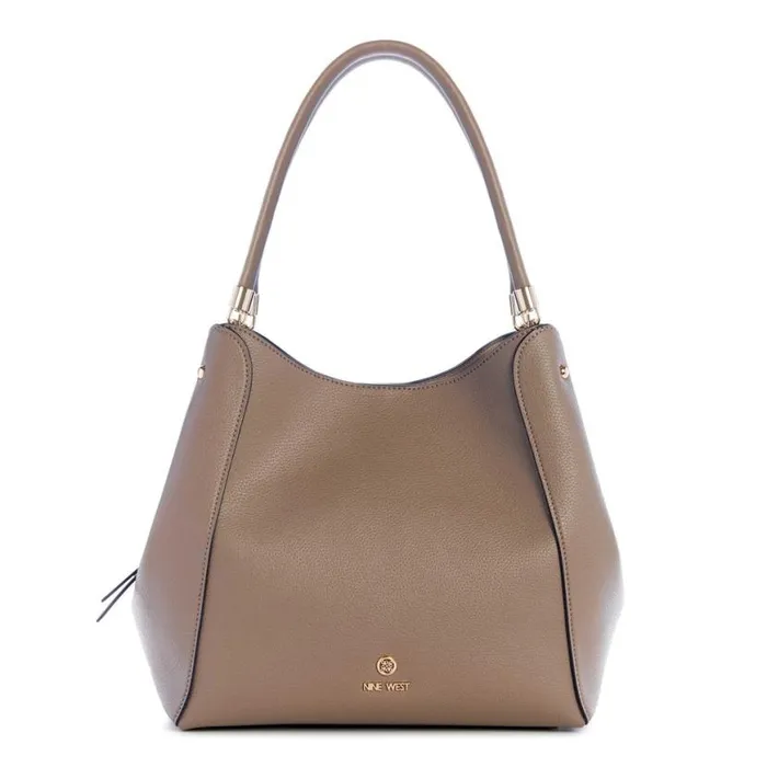 Nine West Satchels and Shoulder Bags Women Etta Jet Set Carryall Dark Mushroom Nine West Satchels and Shoulder Bags Women Etta Jet Set Carryall Dark Mushroom