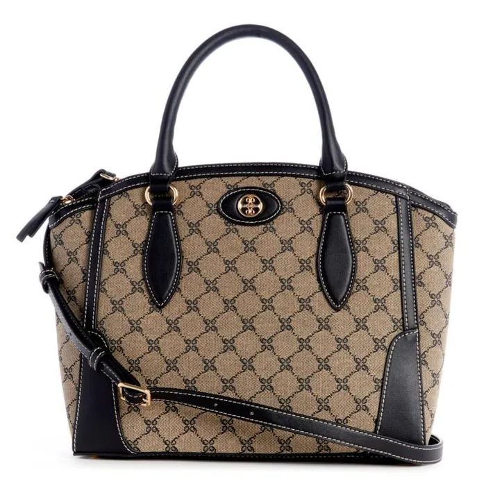 Nine West Satchels and Shoulder Bags Women Innes Satchel Natural Logoblack