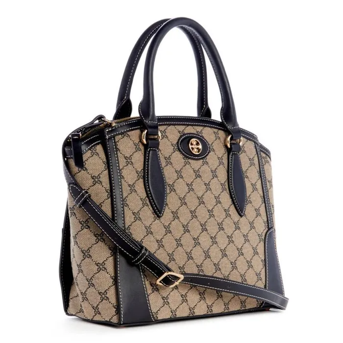 Nine West Satchels and Shoulder Bags Women Innes Satchel Natural Logoblack Nine West Satchels and Shoulder Bags Women Innes Satchel Natural Logoblack