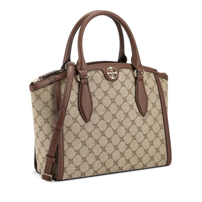 Nine West Satchels and Shoulder Bags Women Kyelle Jet Set Satchel Mocha Logomahogany Nine West Satchels and Shoulder Bags Women Kyelle Jet Set Satchel Mocha Logomahogany