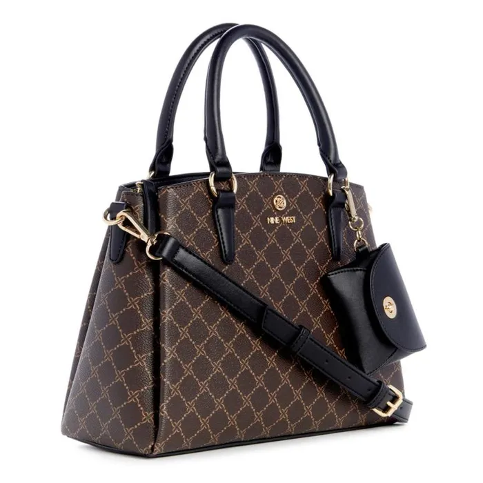 Nine West Satchels and Shoulder Bags Women Siera Satchel Brownblack Nine West Satchels and Shoulder Bags Women Siera Satchel Brownblack