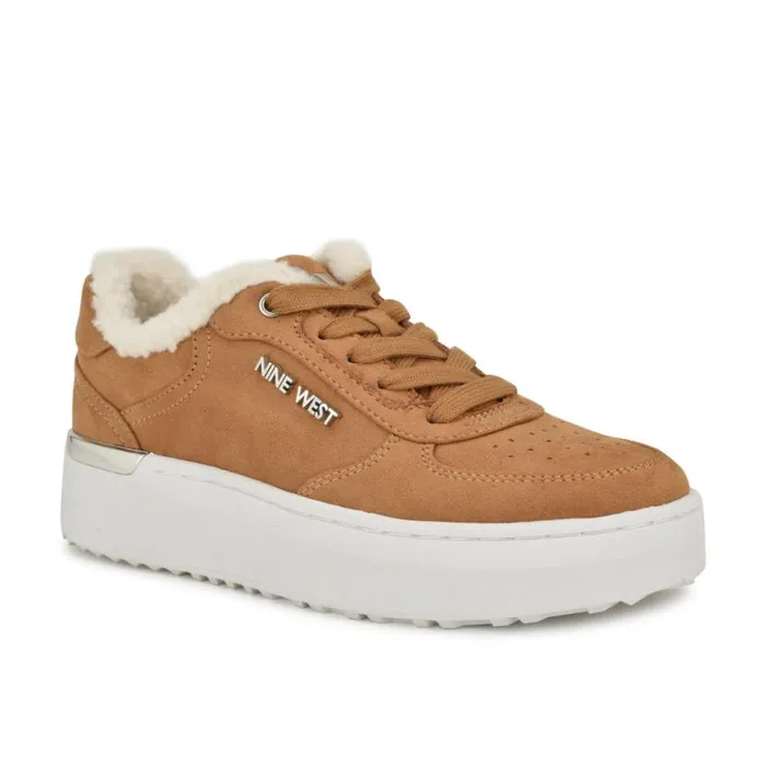 Nine West Sneakers Women Cuddly Laceup Sneakers Dark Natural Nine West Sneakers Women Cuddly Laceup Sneakers Dark Natural