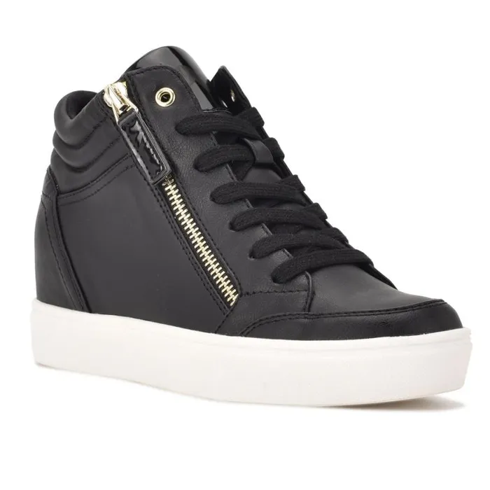 Nine West Sneakers Women Tons High Top Hidden Wedge Sneakers Black Nine West Sneakers Women Tons High Top Hidden Wedge Sneakers Black